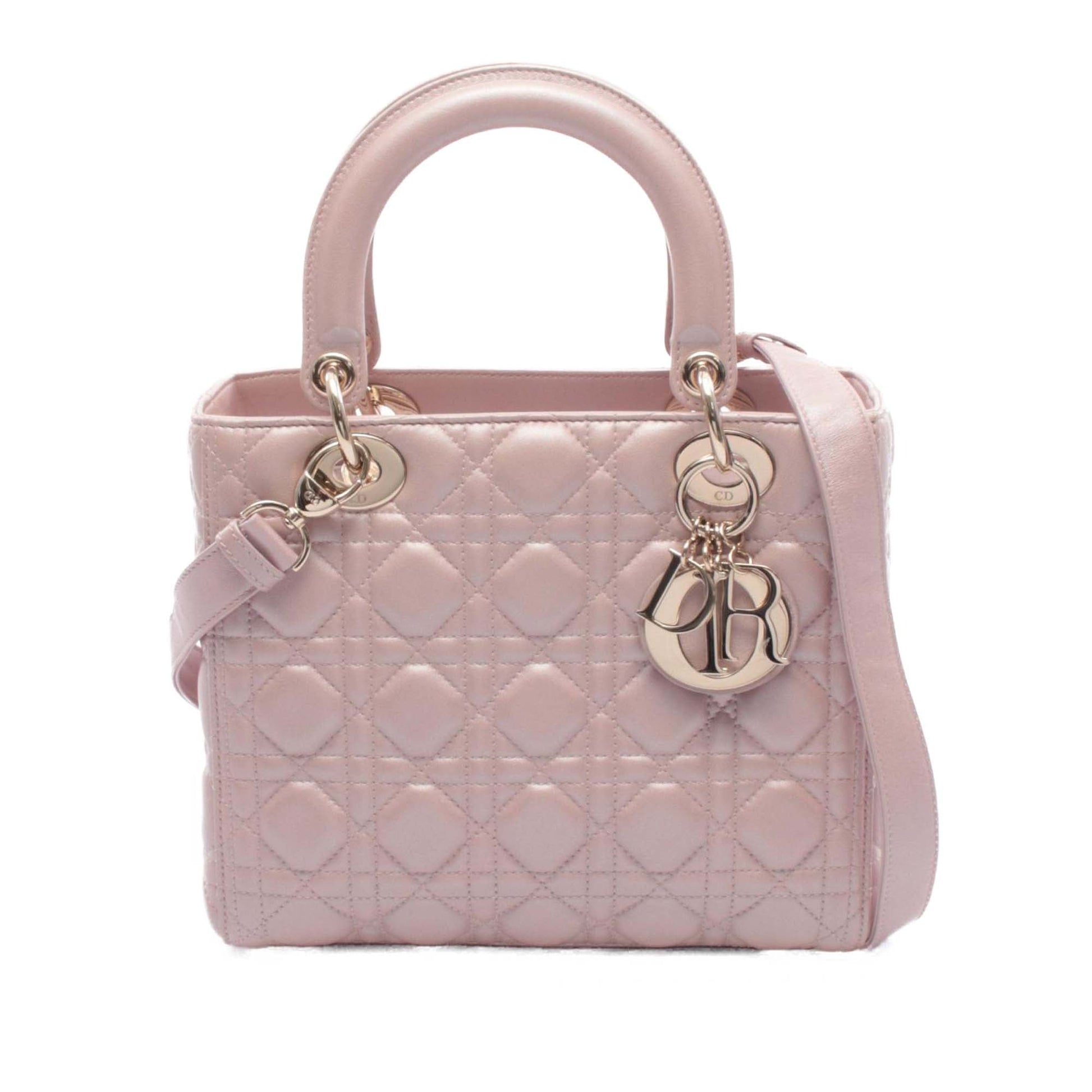 Dior Medium Iridescent Lambskin Cannage Lady Dior