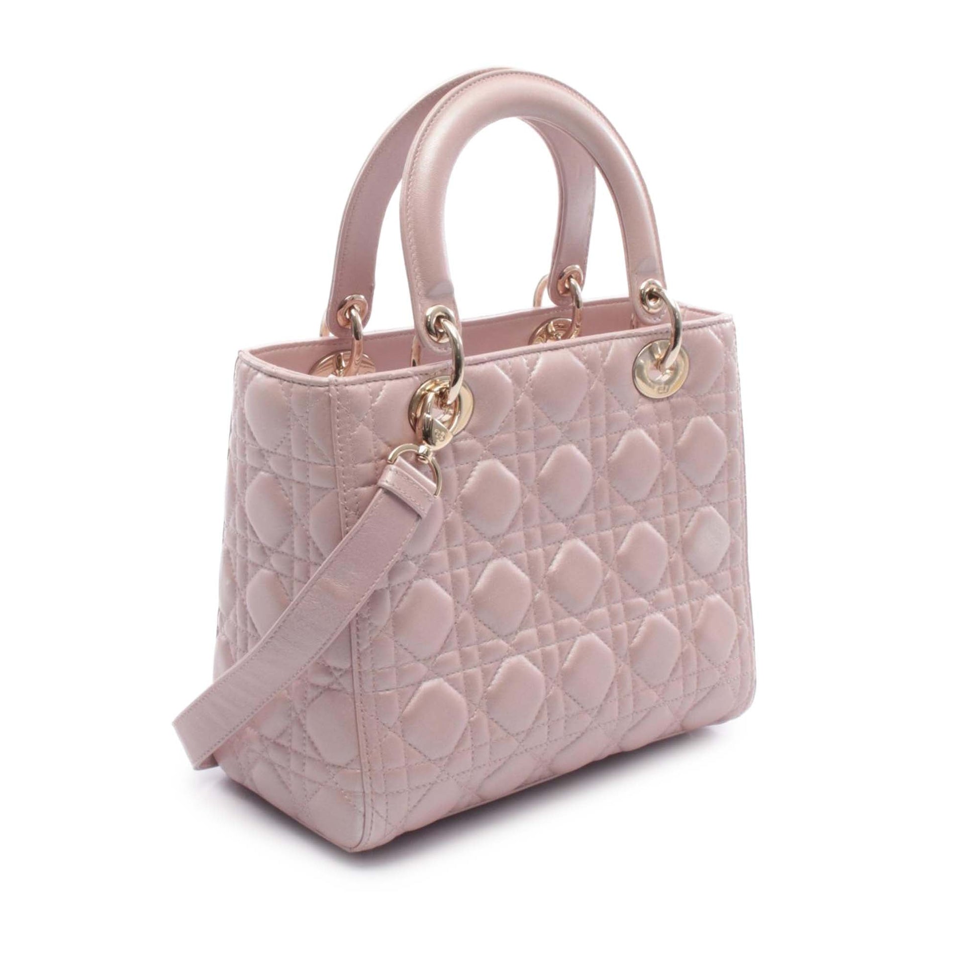 Dior Medium Iridescent Lambskin Cannage Lady Dior