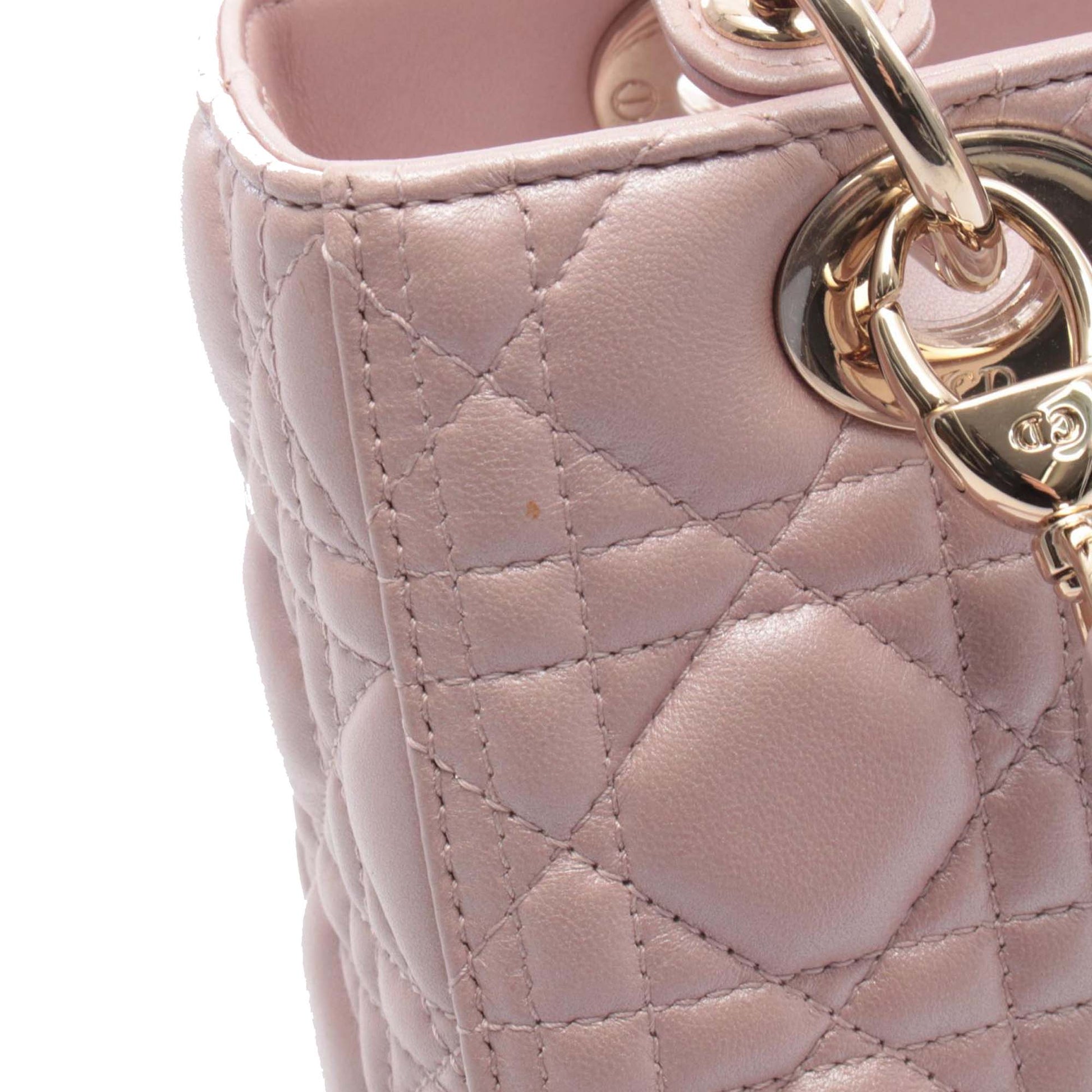 Dior Medium Iridescent Lambskin Cannage Lady Dior