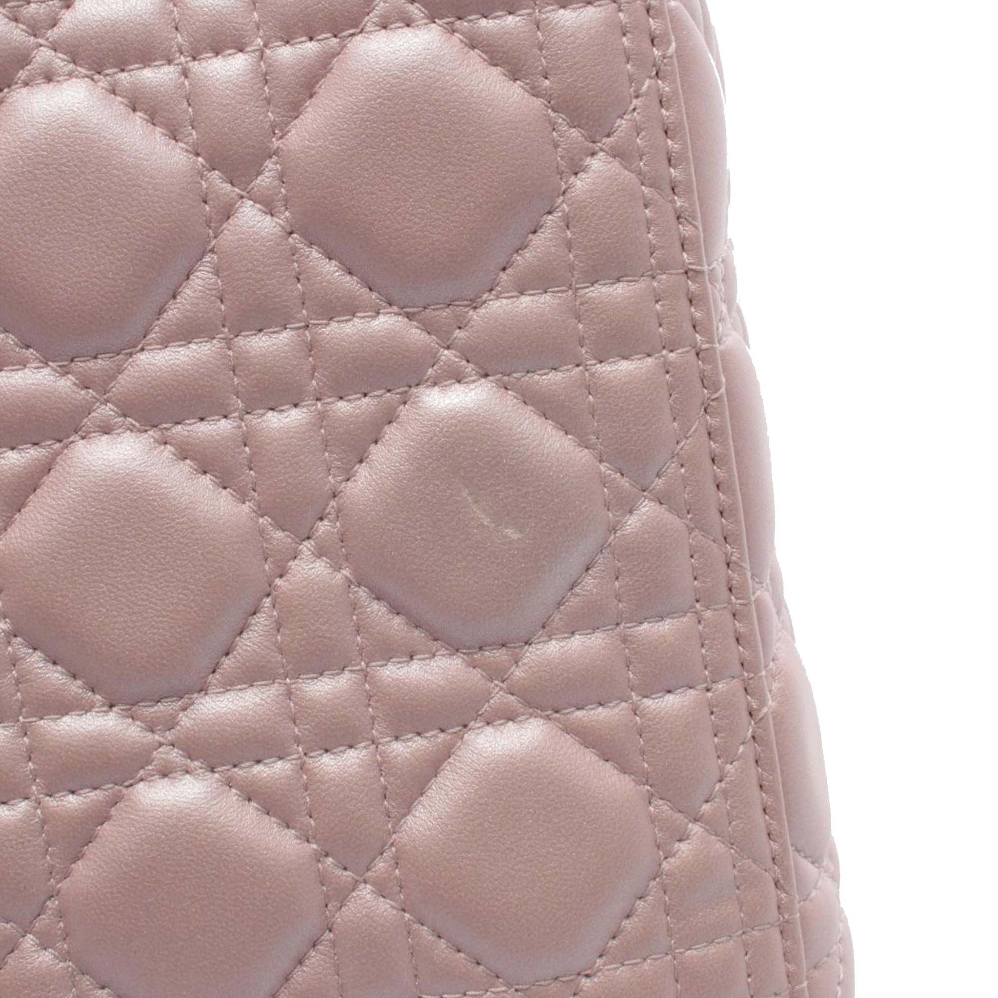 Dior Medium Iridescent Lambskin Cannage Lady Dior