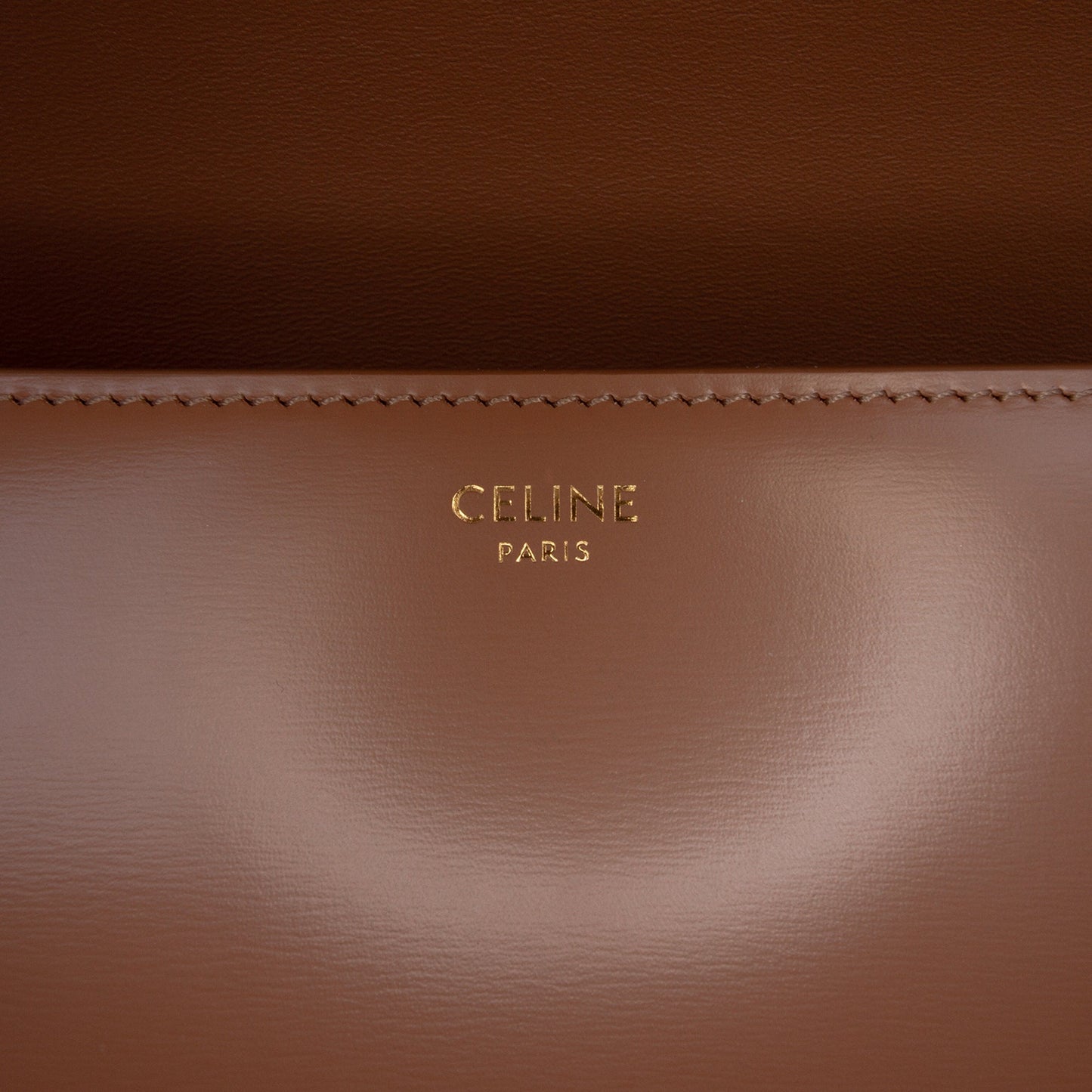 Celine Teen Shiny Calfskin Triomphe Crossbody