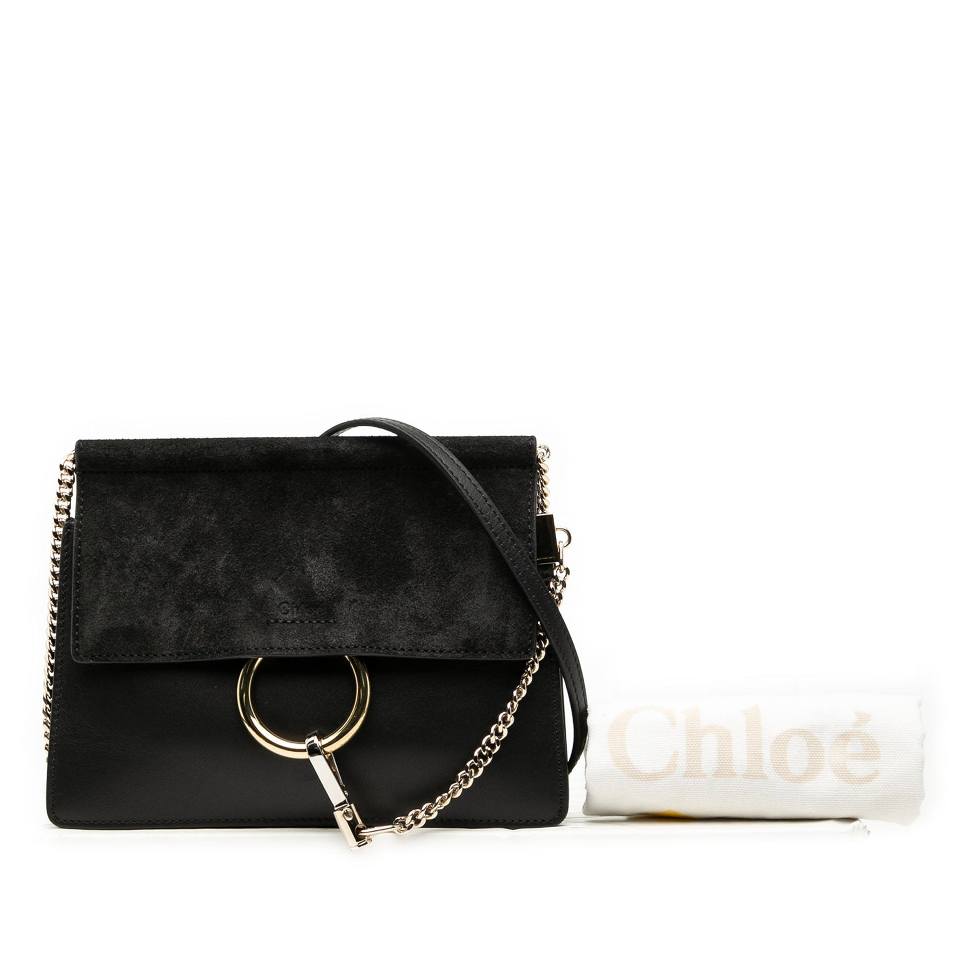 Chloé Small Calfskin and Suede Faye Crossbody