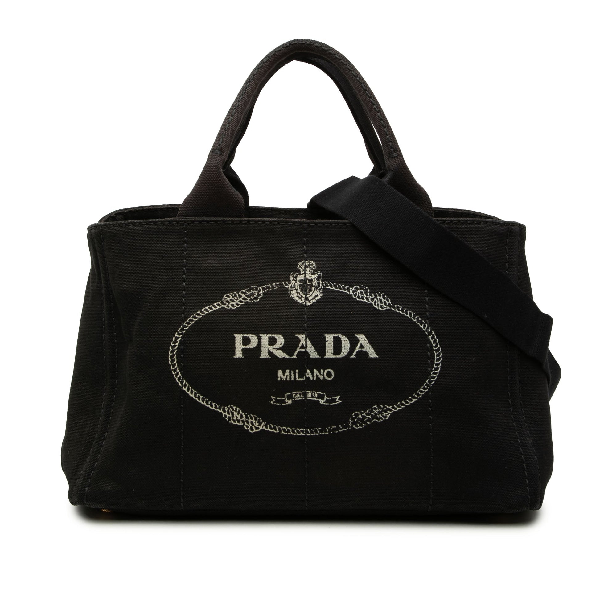 Prada Canvas Canapa Logo Satchel