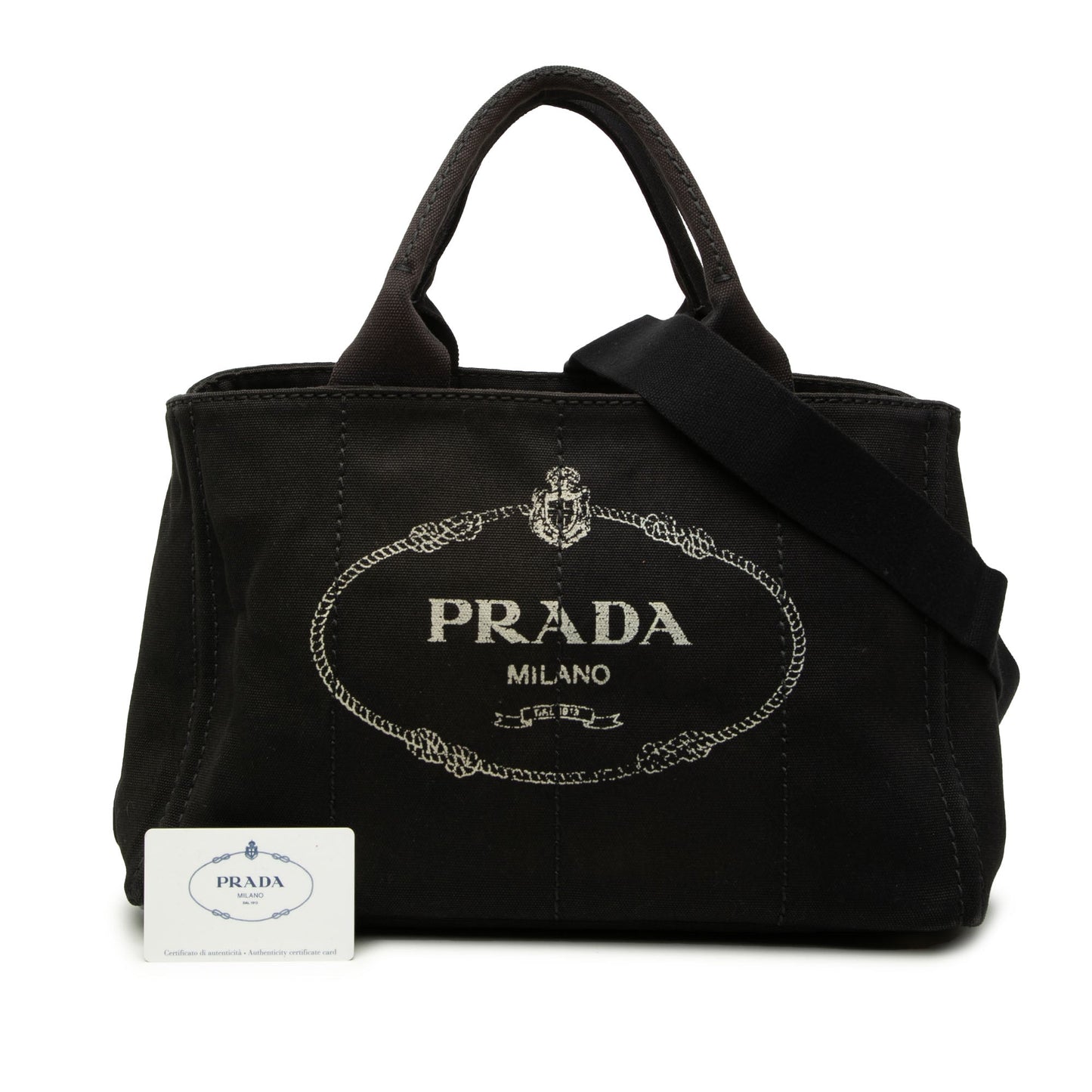 Prada Canvas Canapa Logo Satchel