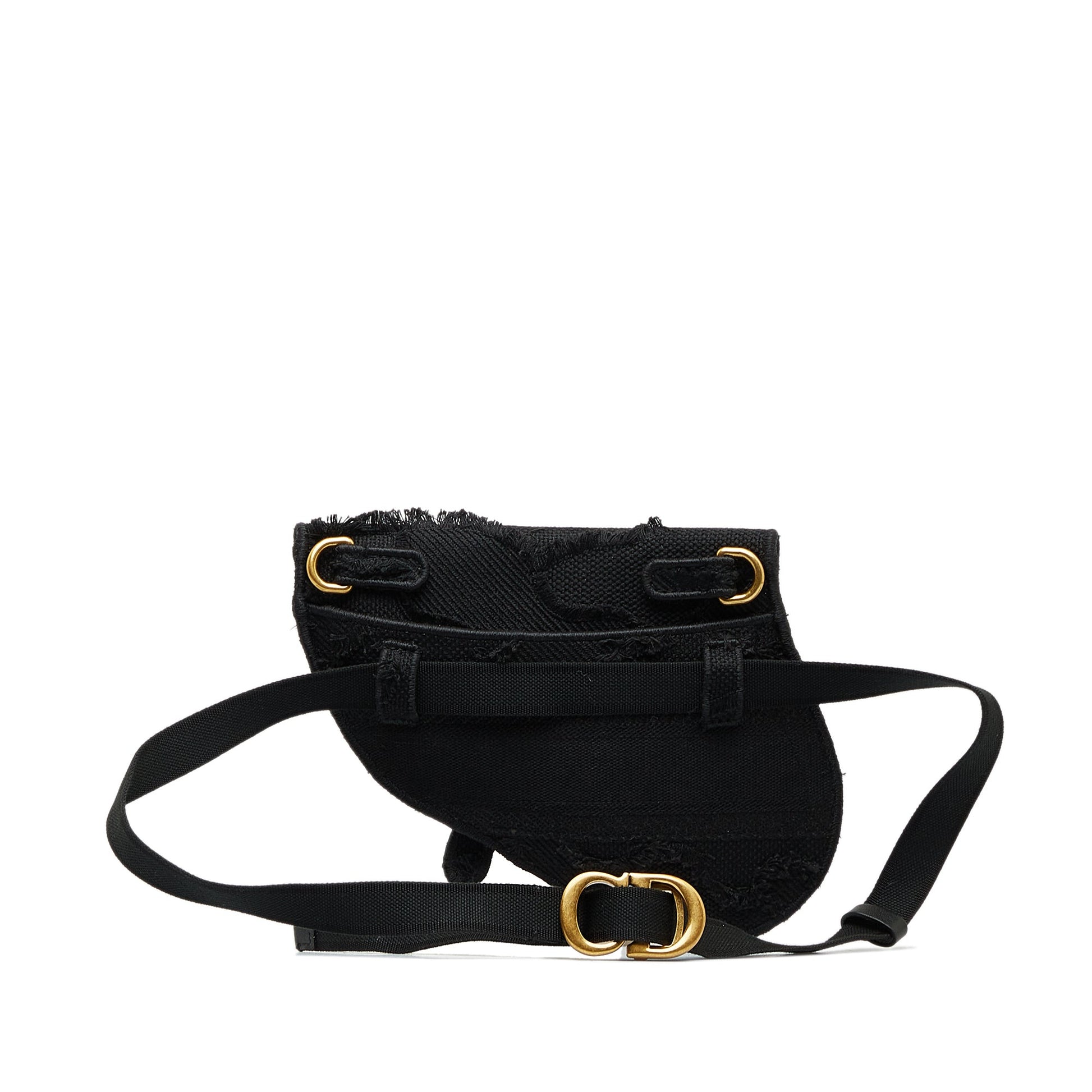 Dior Embroidered Canvas Camouflage Saddle Belt Bag