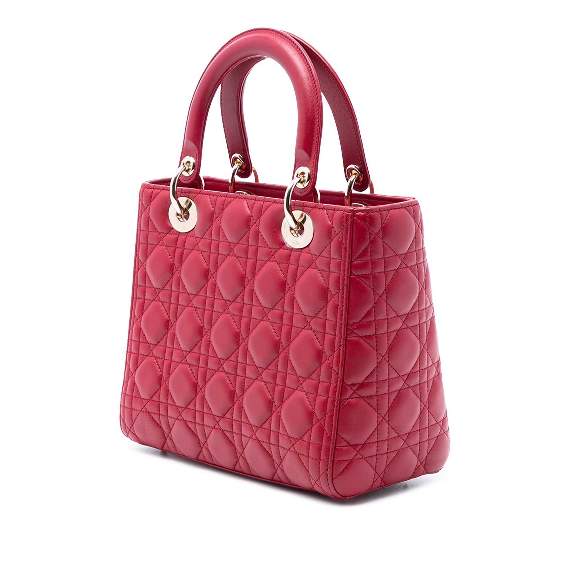 Dior Medium Lambskin Cannage Lady Dior