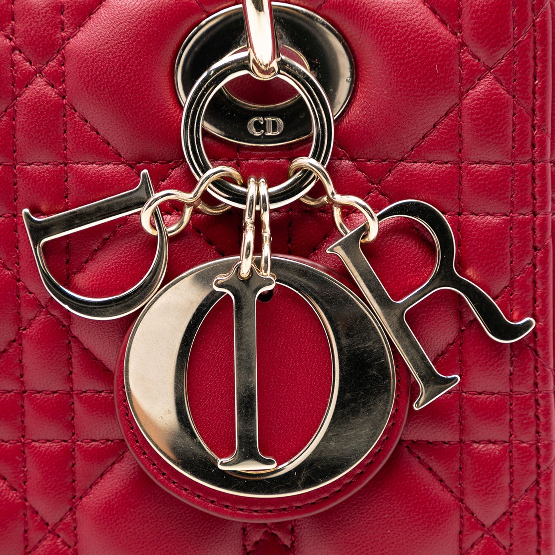 Dior Medium Lambskin Cannage Lady Dior