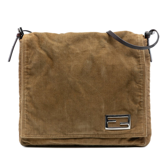 Fendi Corduroy Shoulder Bag