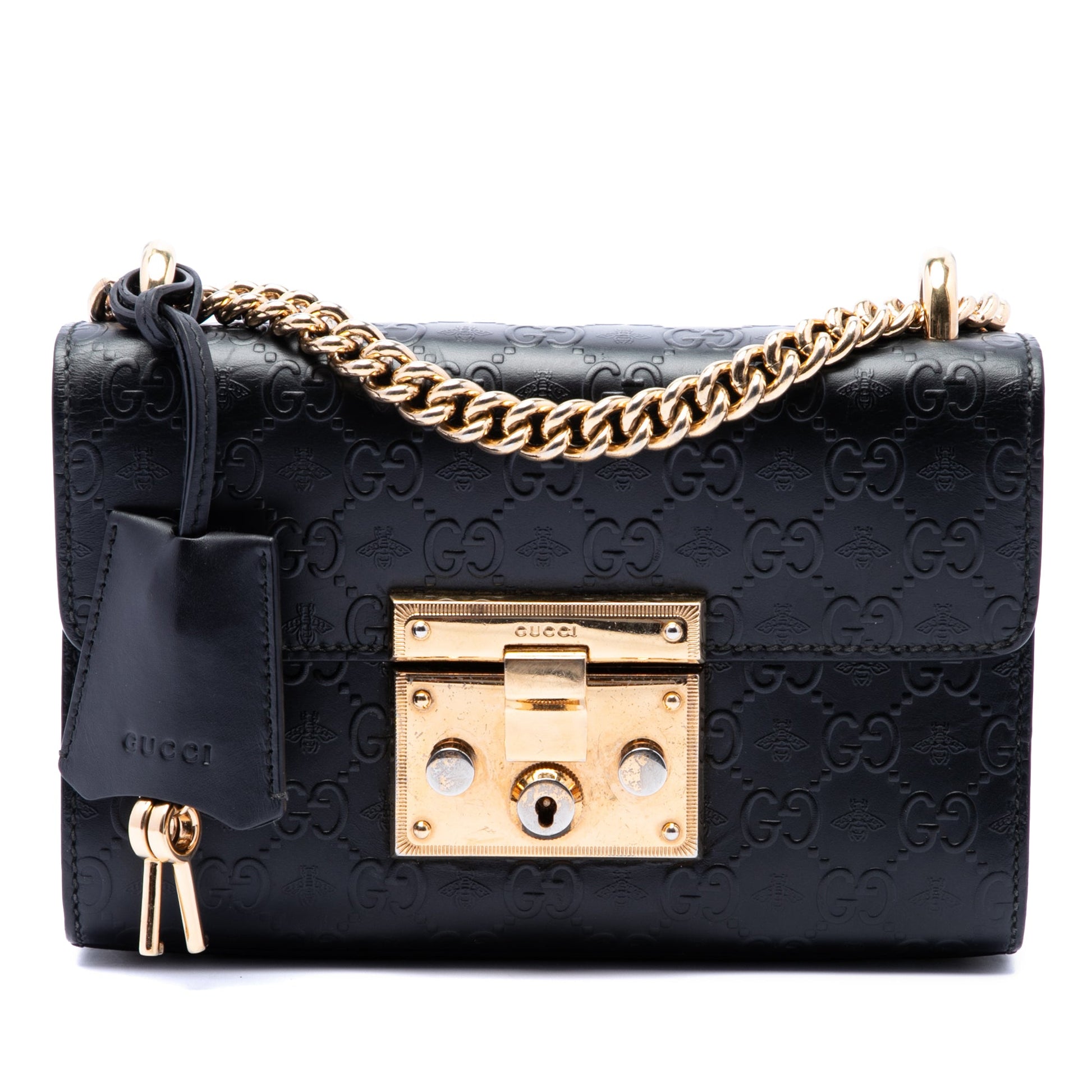 Gucci Small Guccissima Padlock Crossbody
