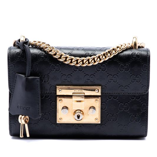 Gucci Small Guccissima Padlock Crossbody
