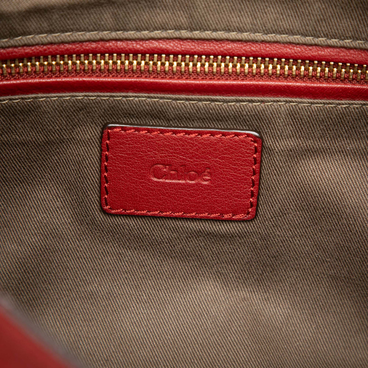 Chloé Medium Grained Calfskin Marcie Saddle Crossbody — Red