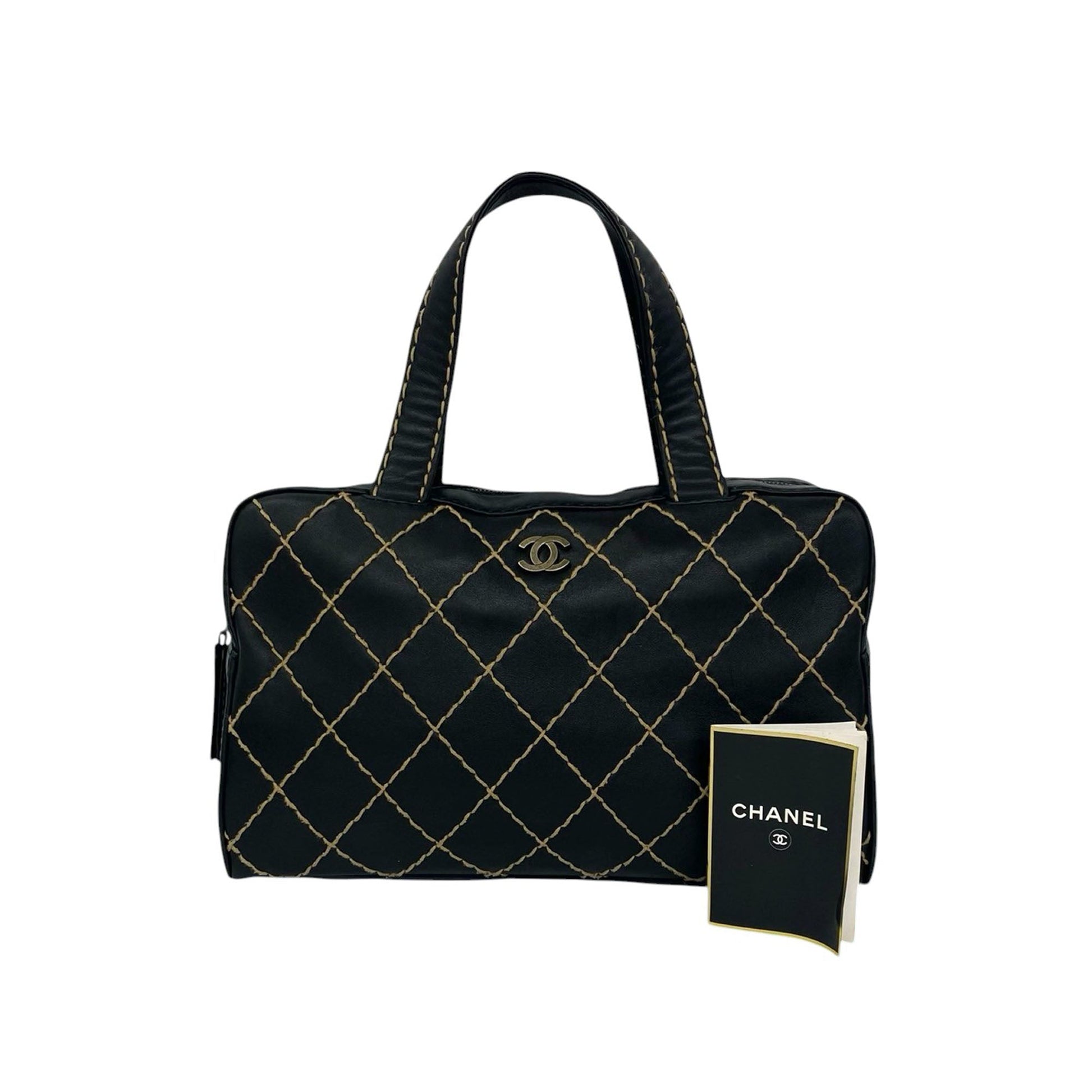 Chanel CC Lambskin Wild Stitch Handbag
