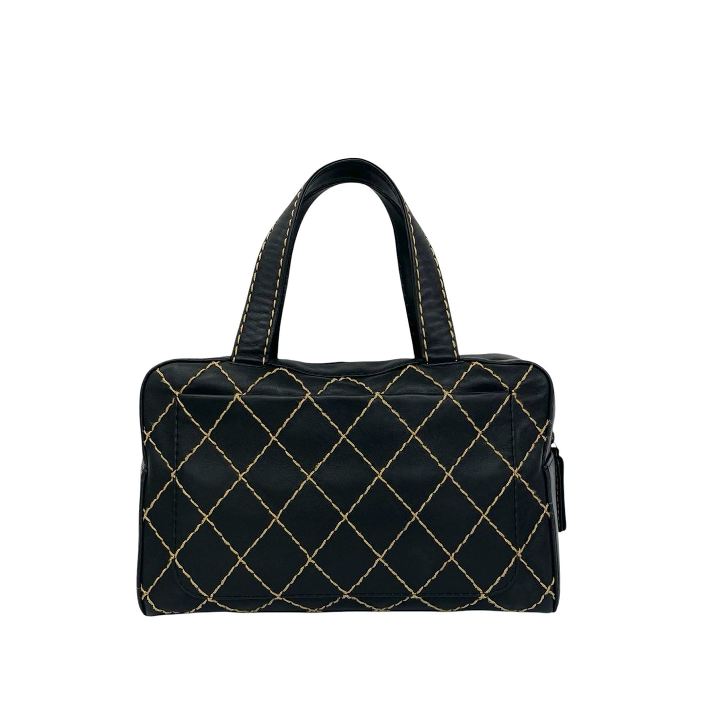 Chanel CC Lambskin Wild Stitch Handbag
