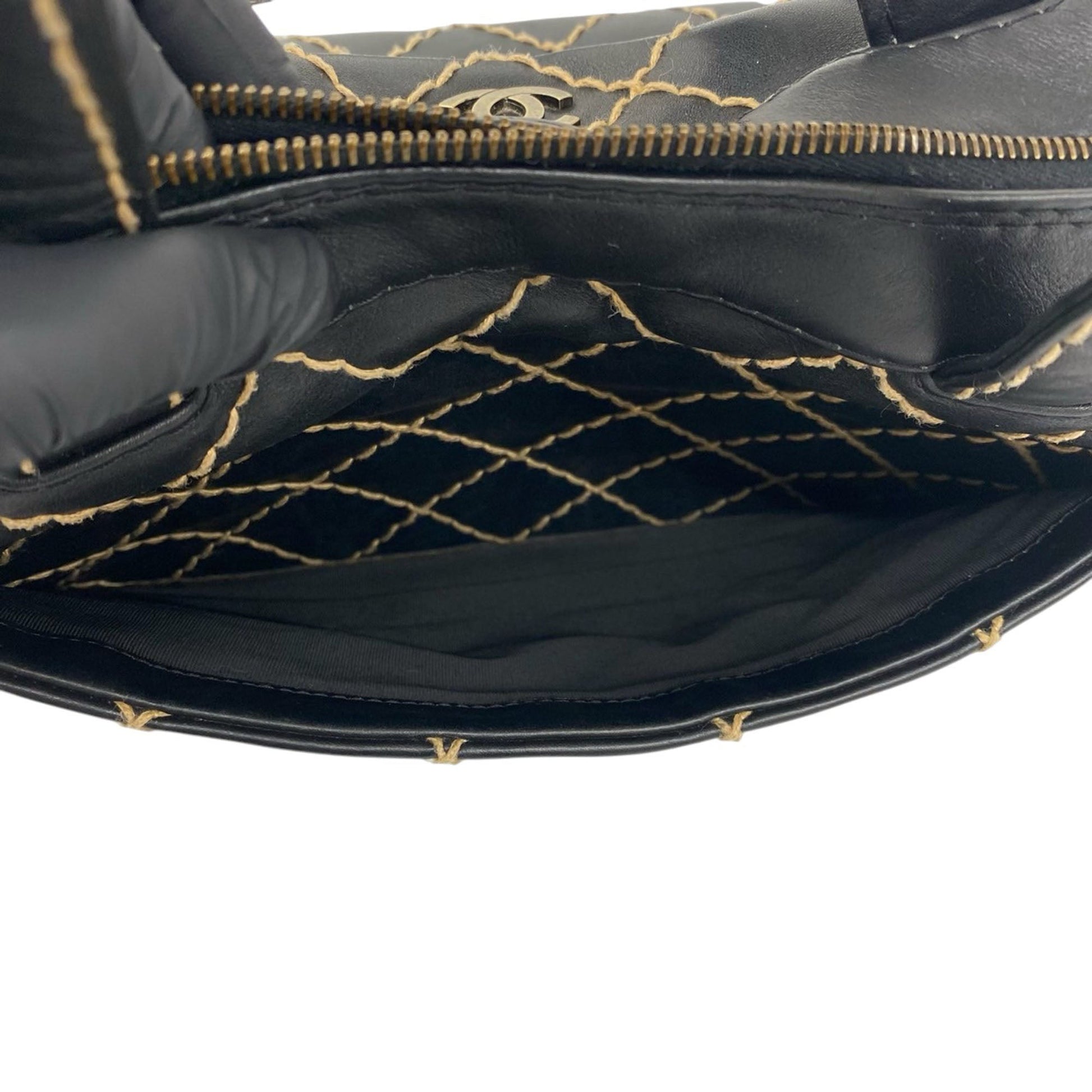 Chanel CC Lambskin Wild Stitch Handbag