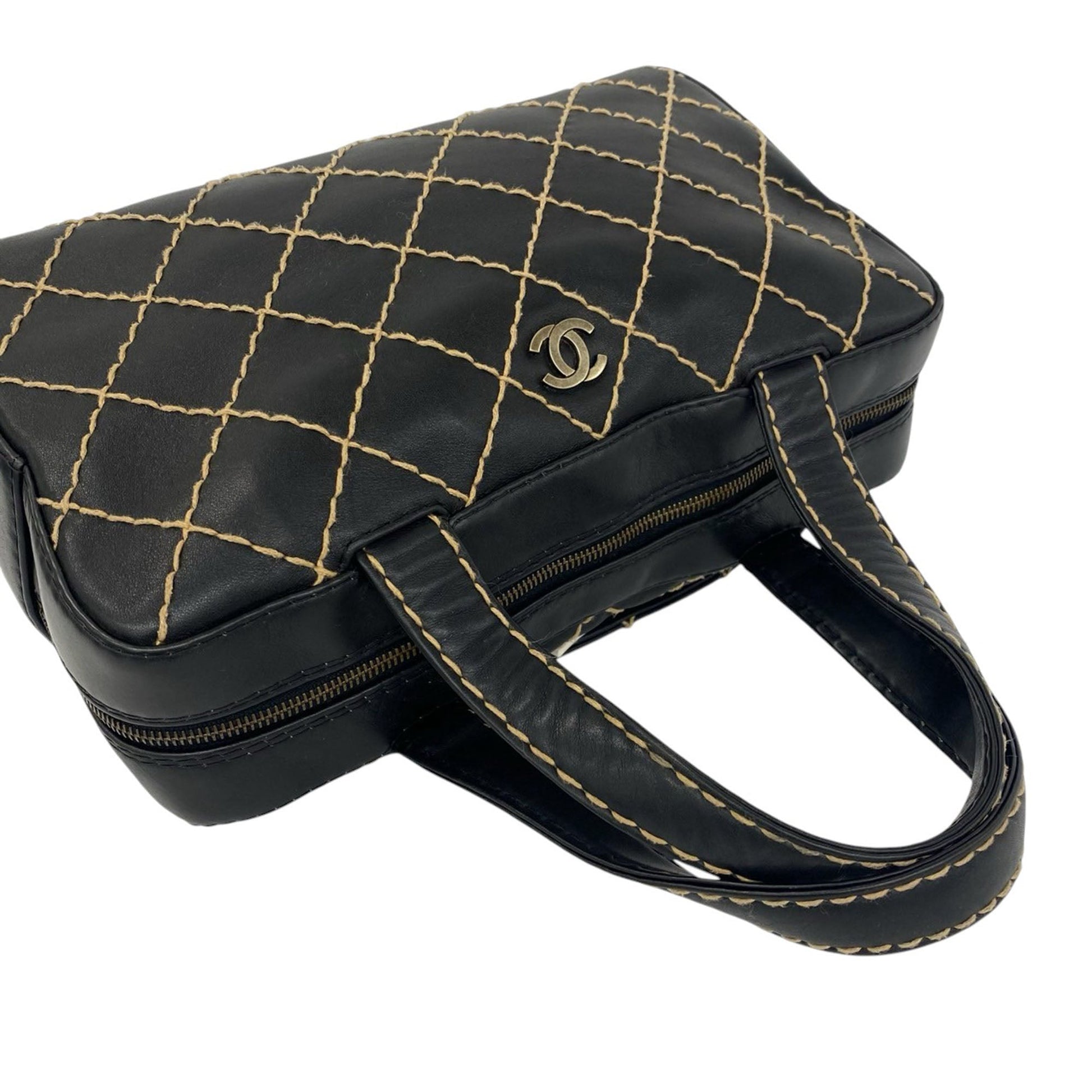 Chanel CC Lambskin Wild Stitch Handbag