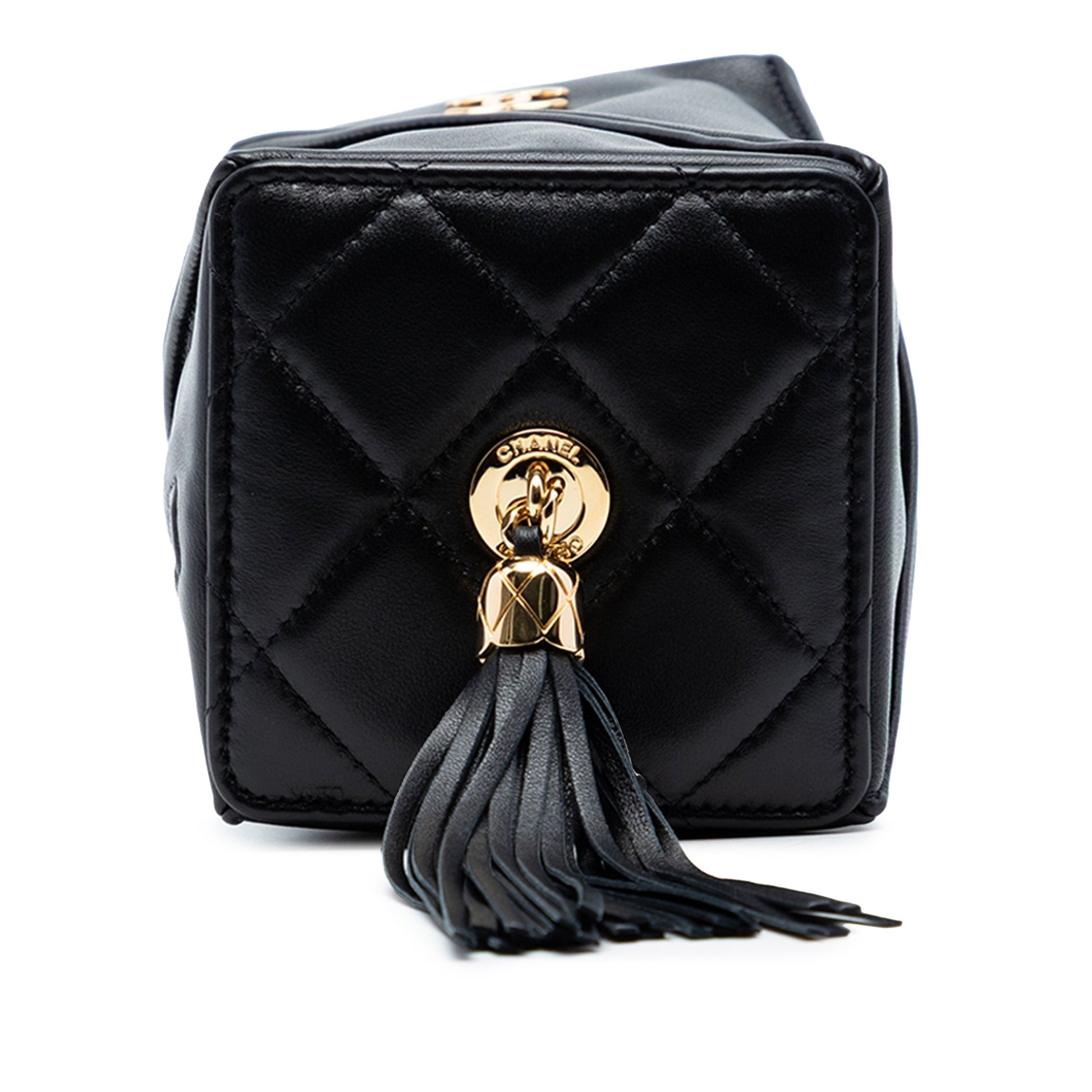 Metiers d'Art CC Lambskin Tassel Rectangle Clutch with Chain