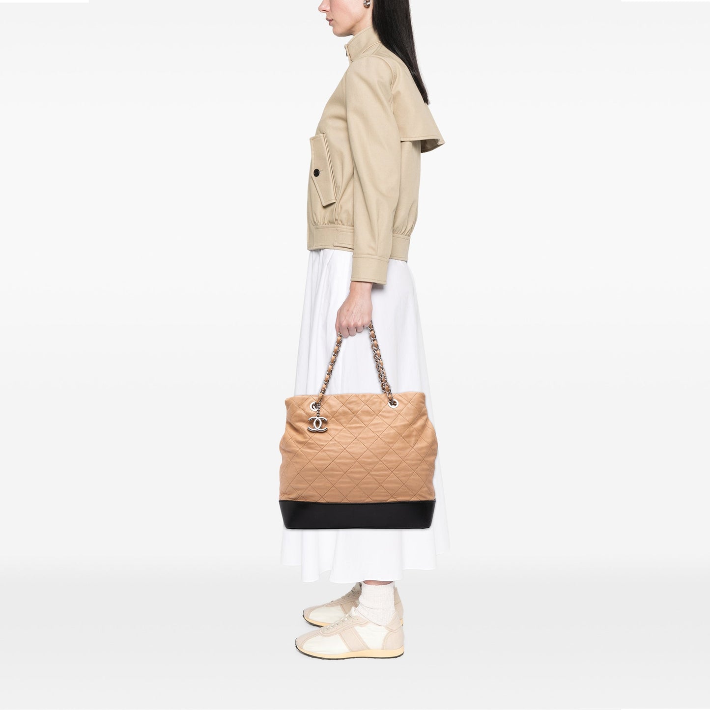 Chanel Large Quilted Iridescent Calfskin VIP Tote