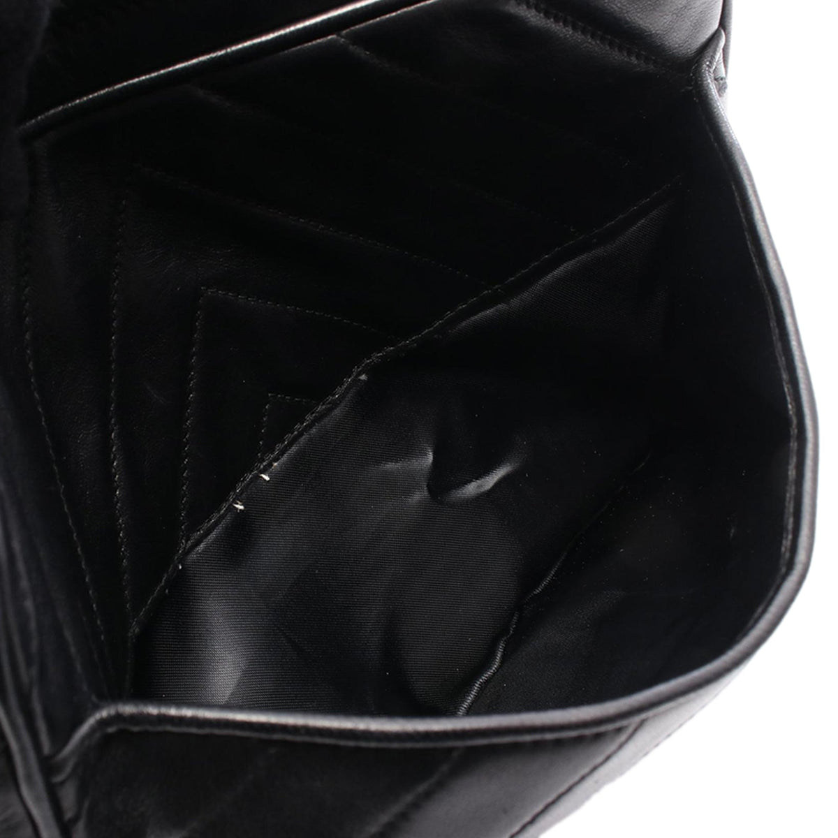Chanel CC Chevron Quilted Lambskin Tassel Camera Case — Black