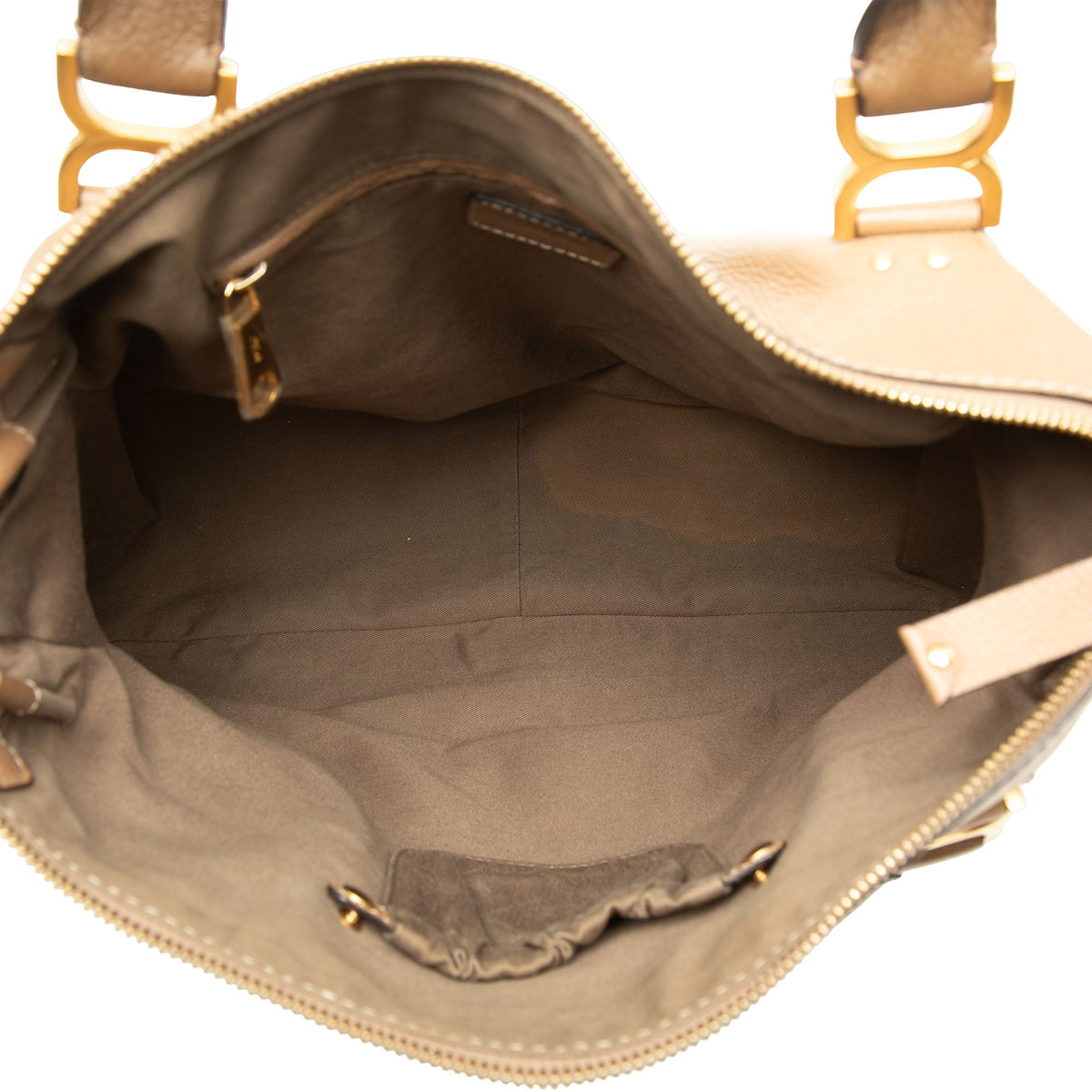 Chloé Large Leather Marcie Satchel — Brown