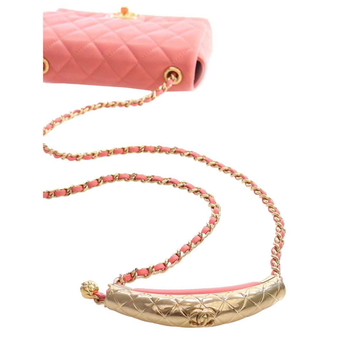 Chanel Mini CC Quilted Lambskin Chain Flap — Pink
