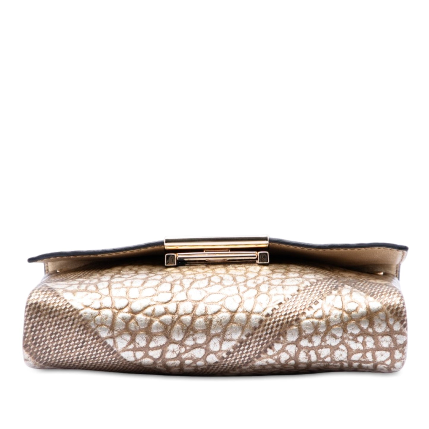 Burberry Embossed Grain Check Leather Langley Crossbody