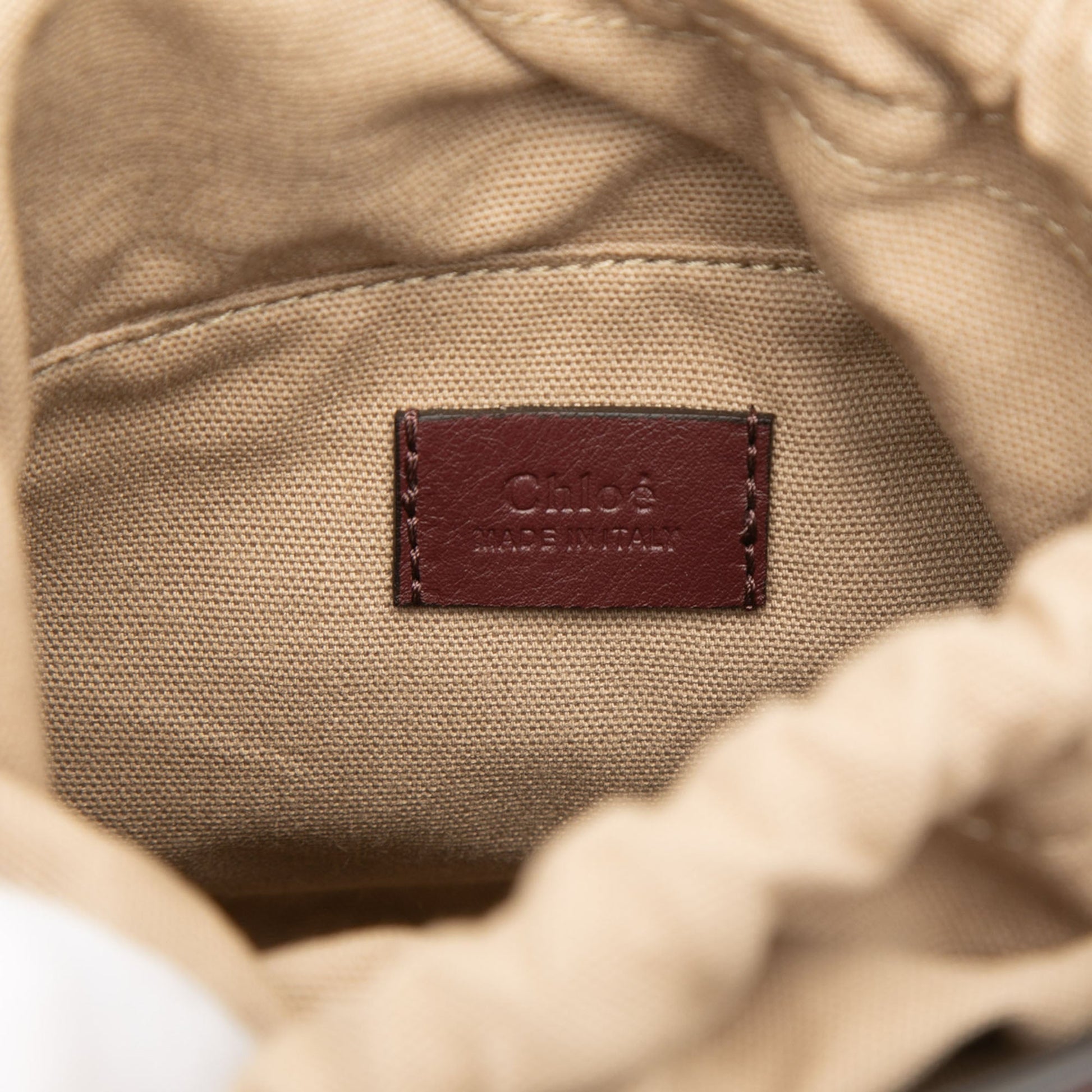 Chloé Mini Bicolor Embroidered Horses Calfskin Roy Bucket Bag