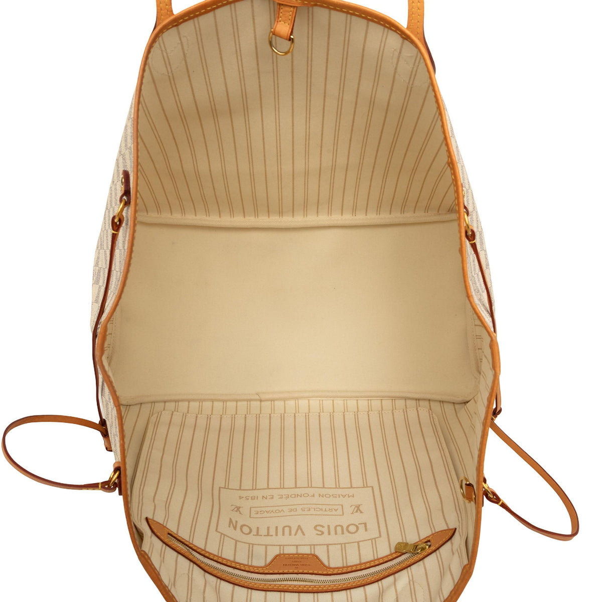 Louis Vuitton Damier Azur Neverfull GM — White