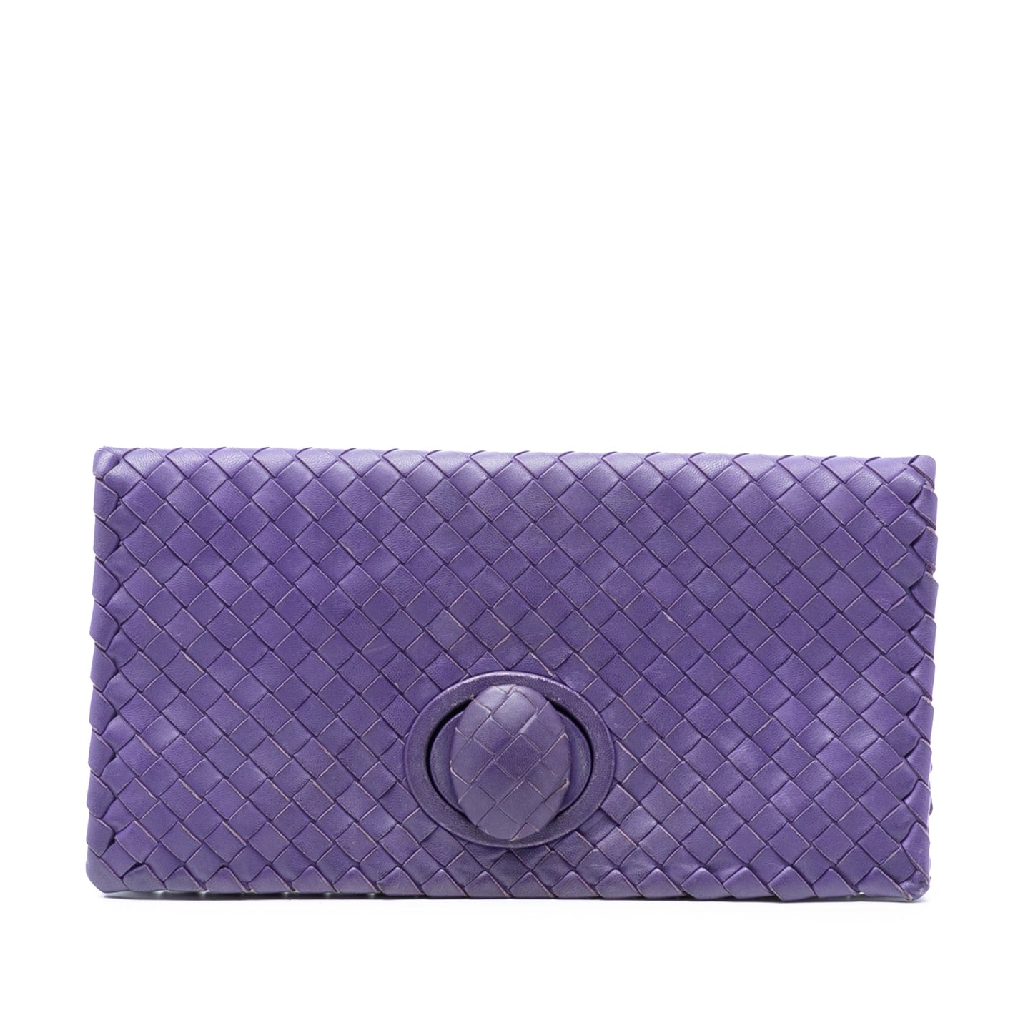 Bottega Veneta Nappa Intrecciato Turn Lock Clutch