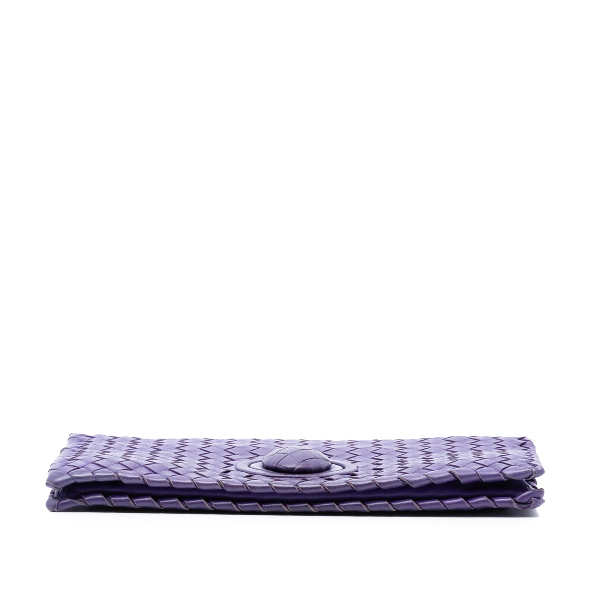 Bottega Veneta Nappa Intrecciato Turn Lock Clutch