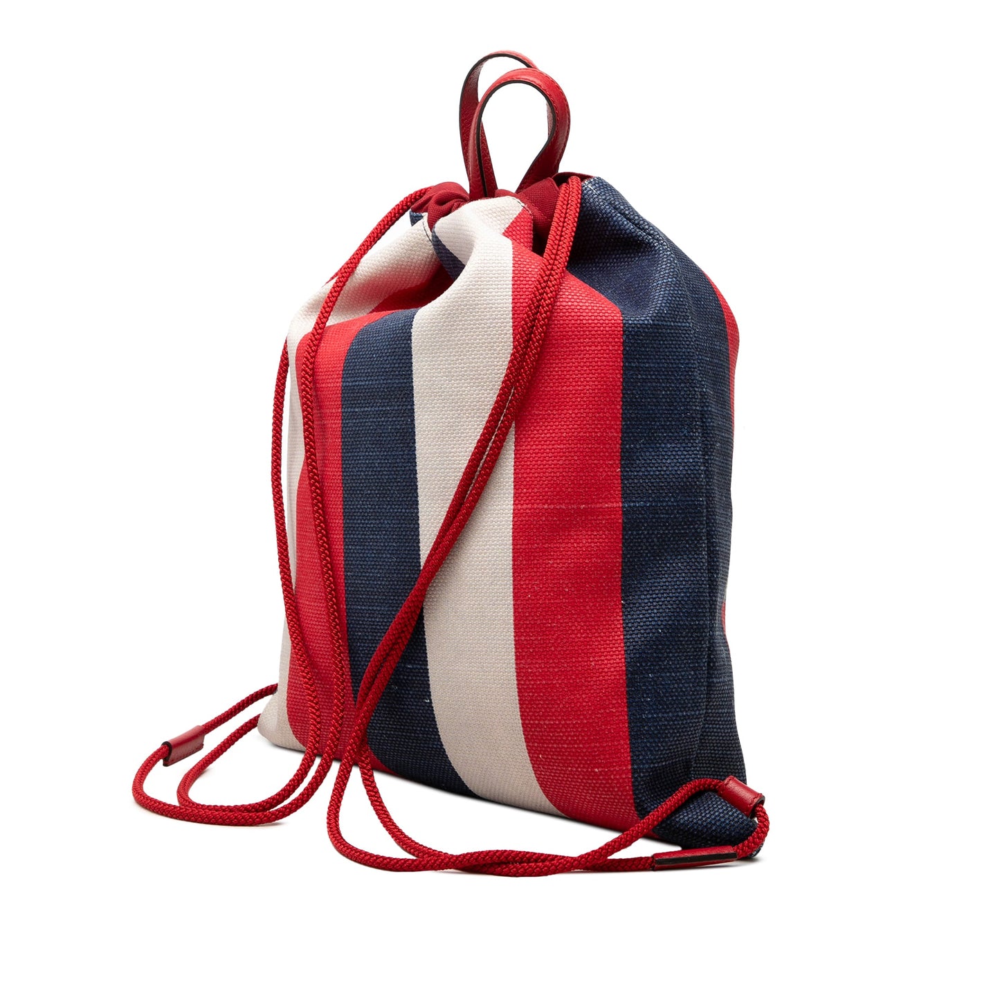 Gucci Canvas Sylvie Baiadera Web Drawstring Backpack