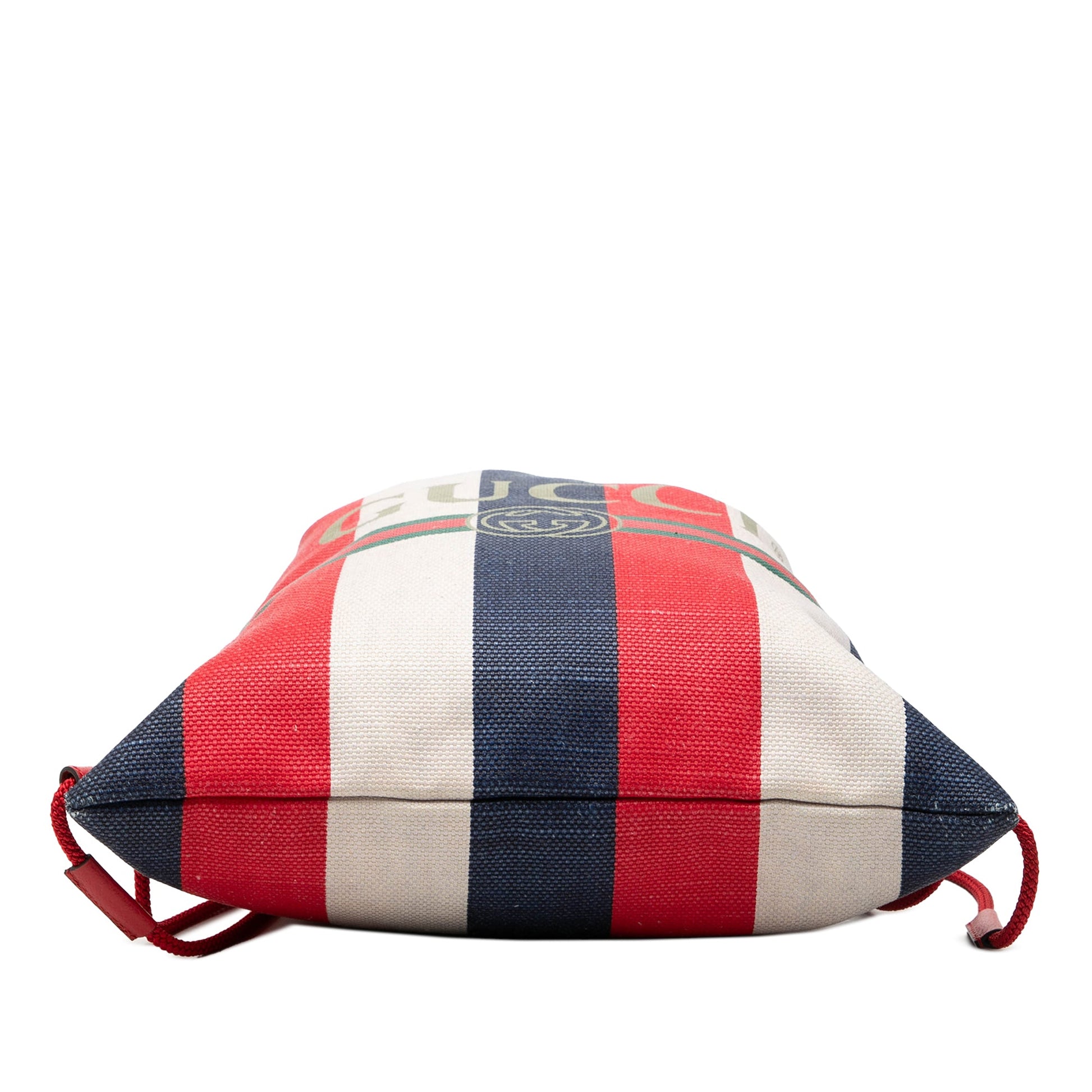 Gucci Canvas Sylvie Baiadera Web Drawstring Backpack