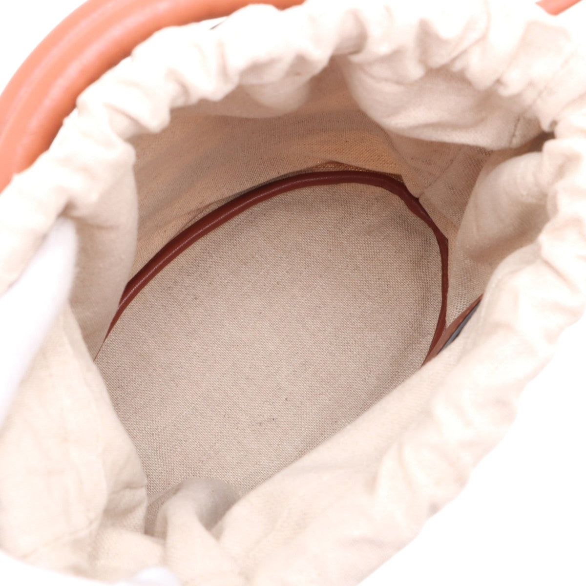 Ferragamo Leather and Canvas Bucket Bag
