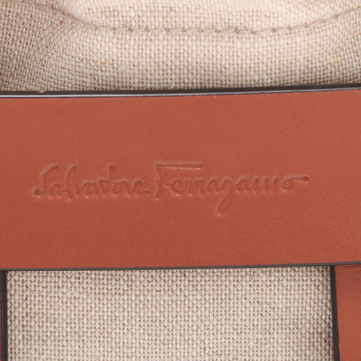 Ferragamo Leather and Canvas Bucket Bag