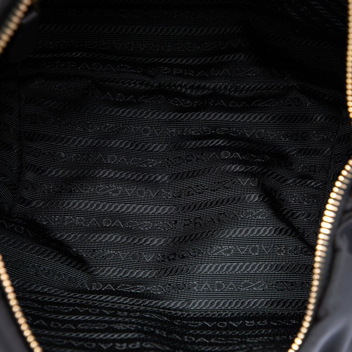 Prada Tessuto Pleated Hobo — Black