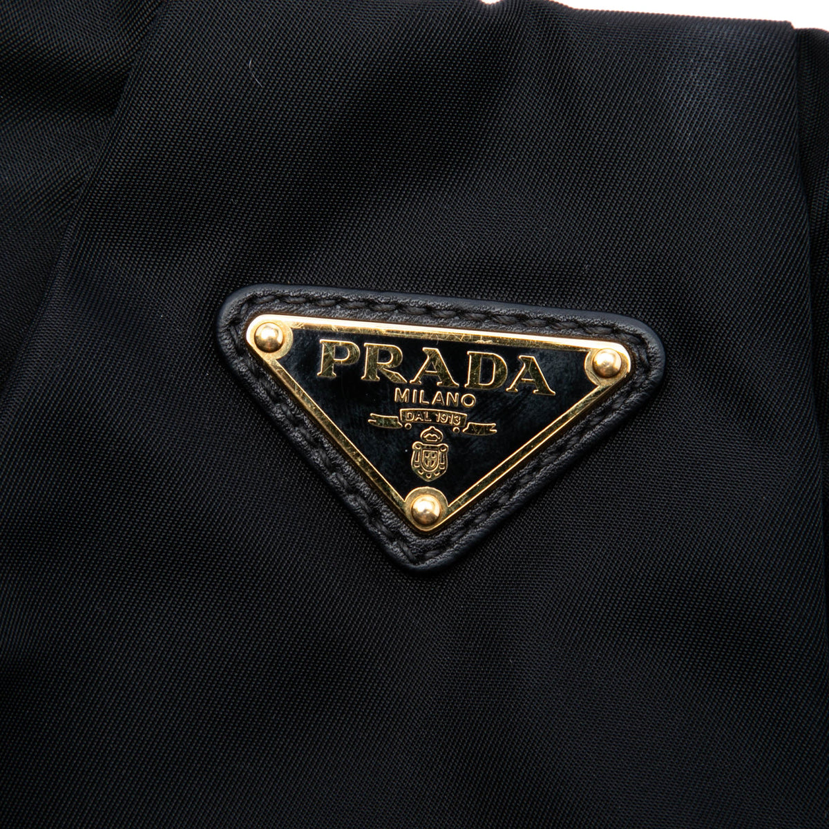 Prada Tessuto Pleated Hobo — Black
