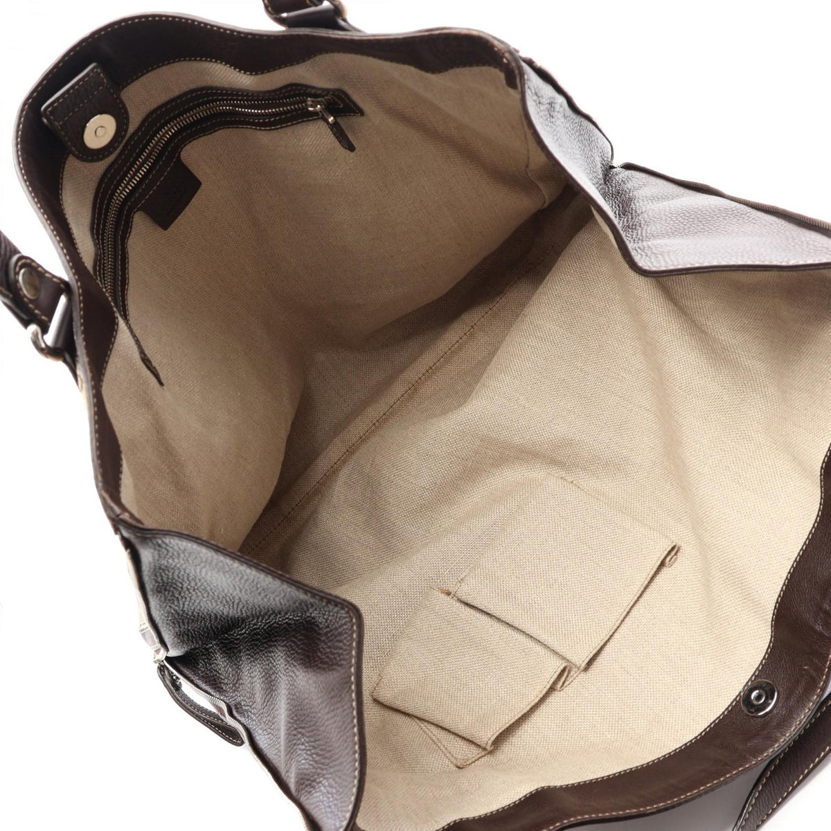 Gucci GG Canvas Icon Bit Zip Tote — Beige