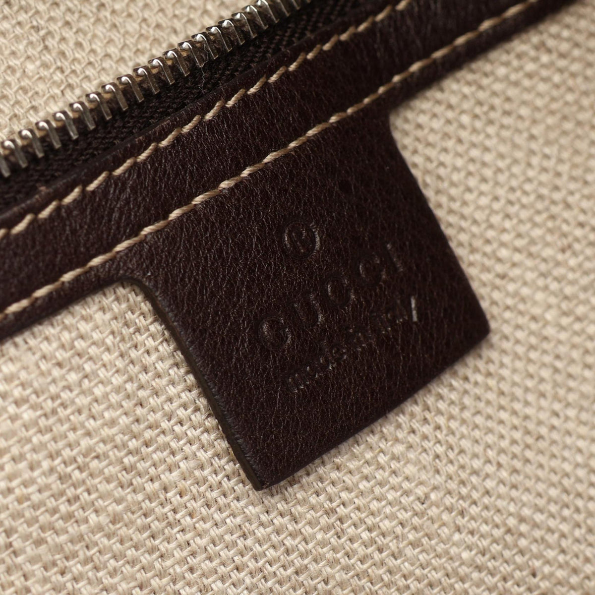 Gucci GG Canvas Icon Bit Zip Tote — Beige