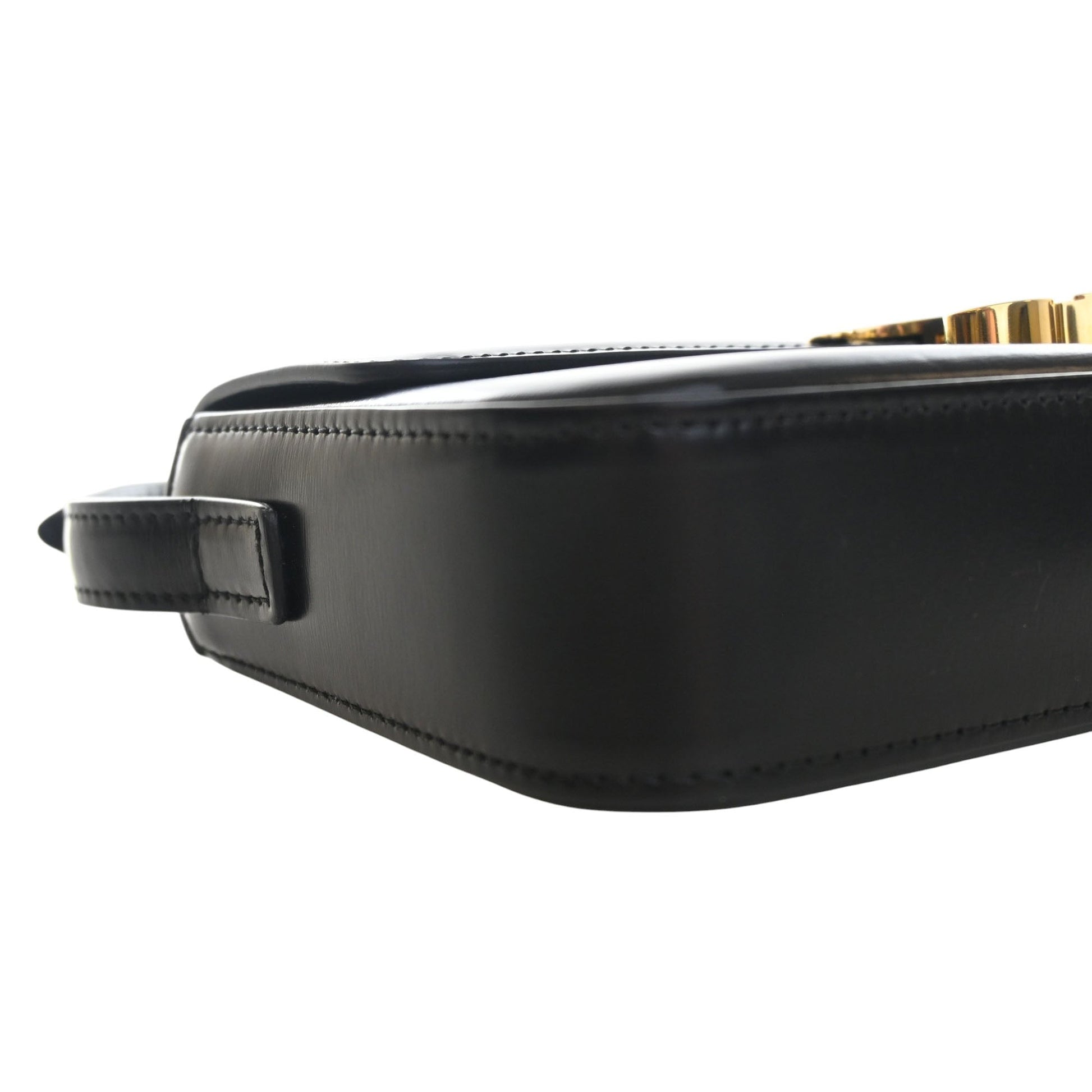 Celine Shiny Calfskin Triomphe Claude Shoulder Bag