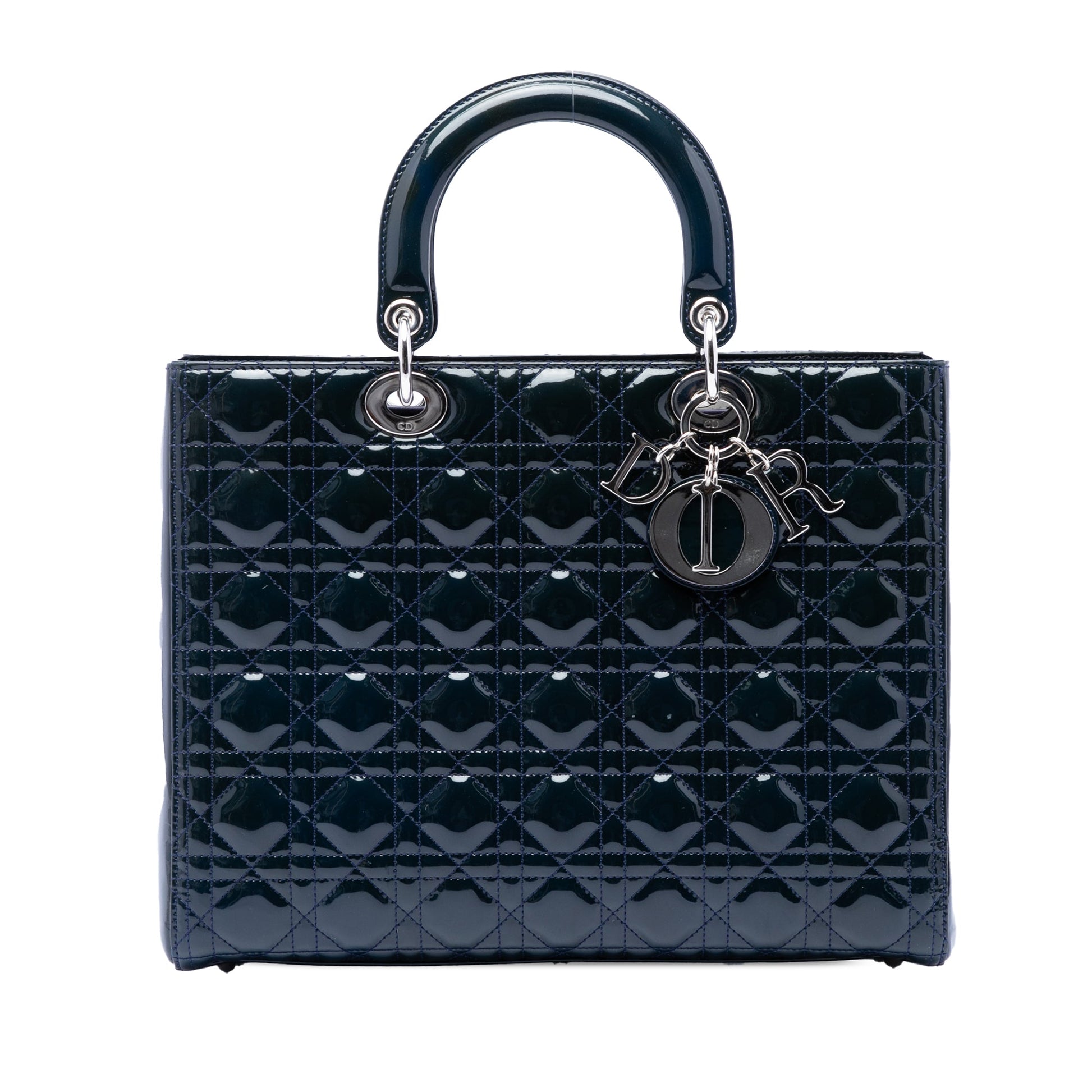 Dior Large Patent Cannage Lady Dior