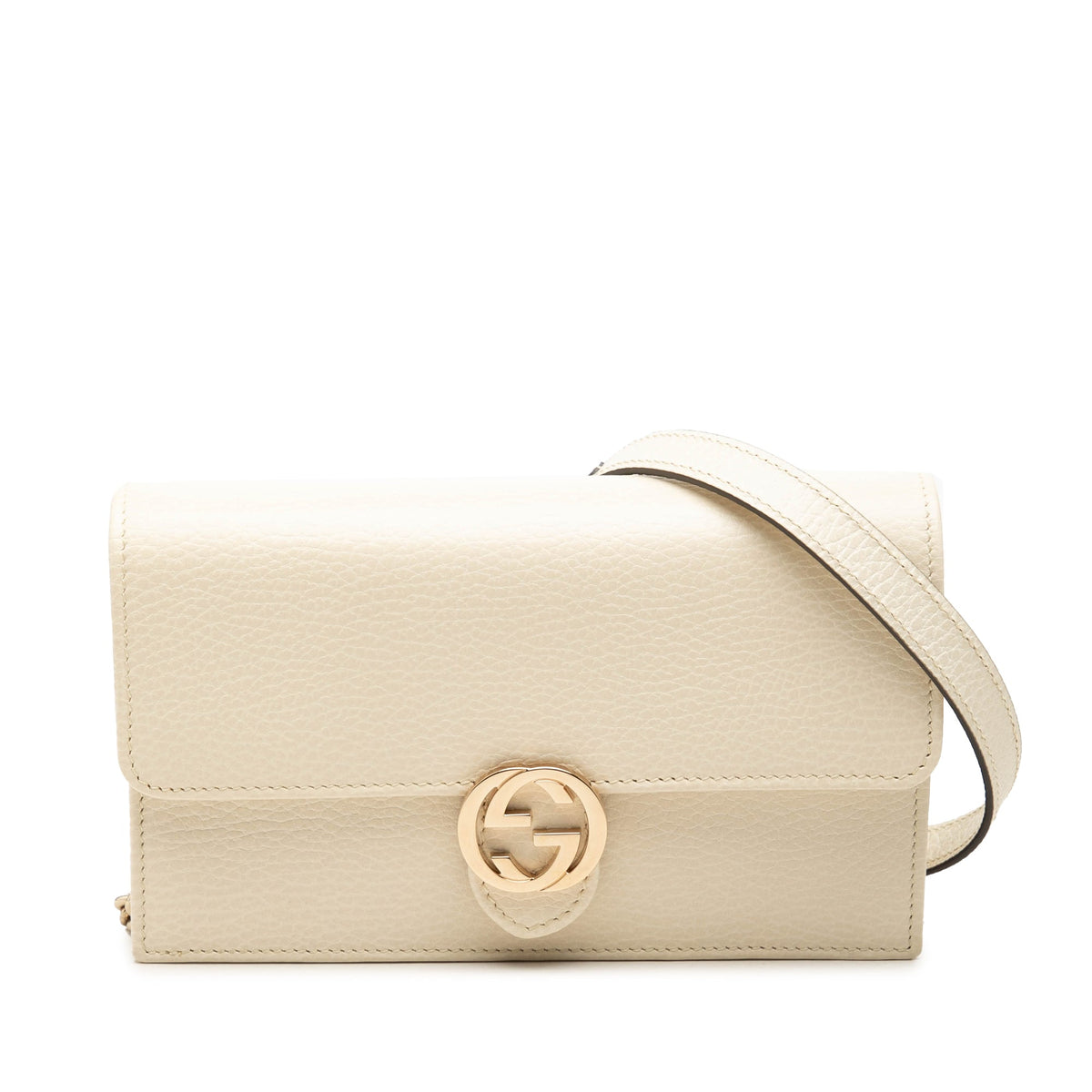Gucci Dollar Calfskin Interlocking G Wallet on Chain