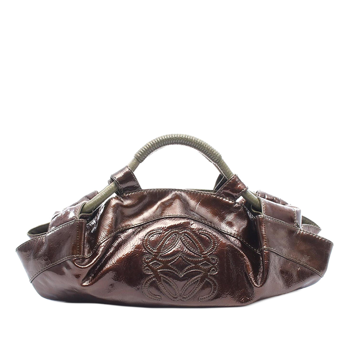 LOEWE Bicolor Patent Aire — Brown