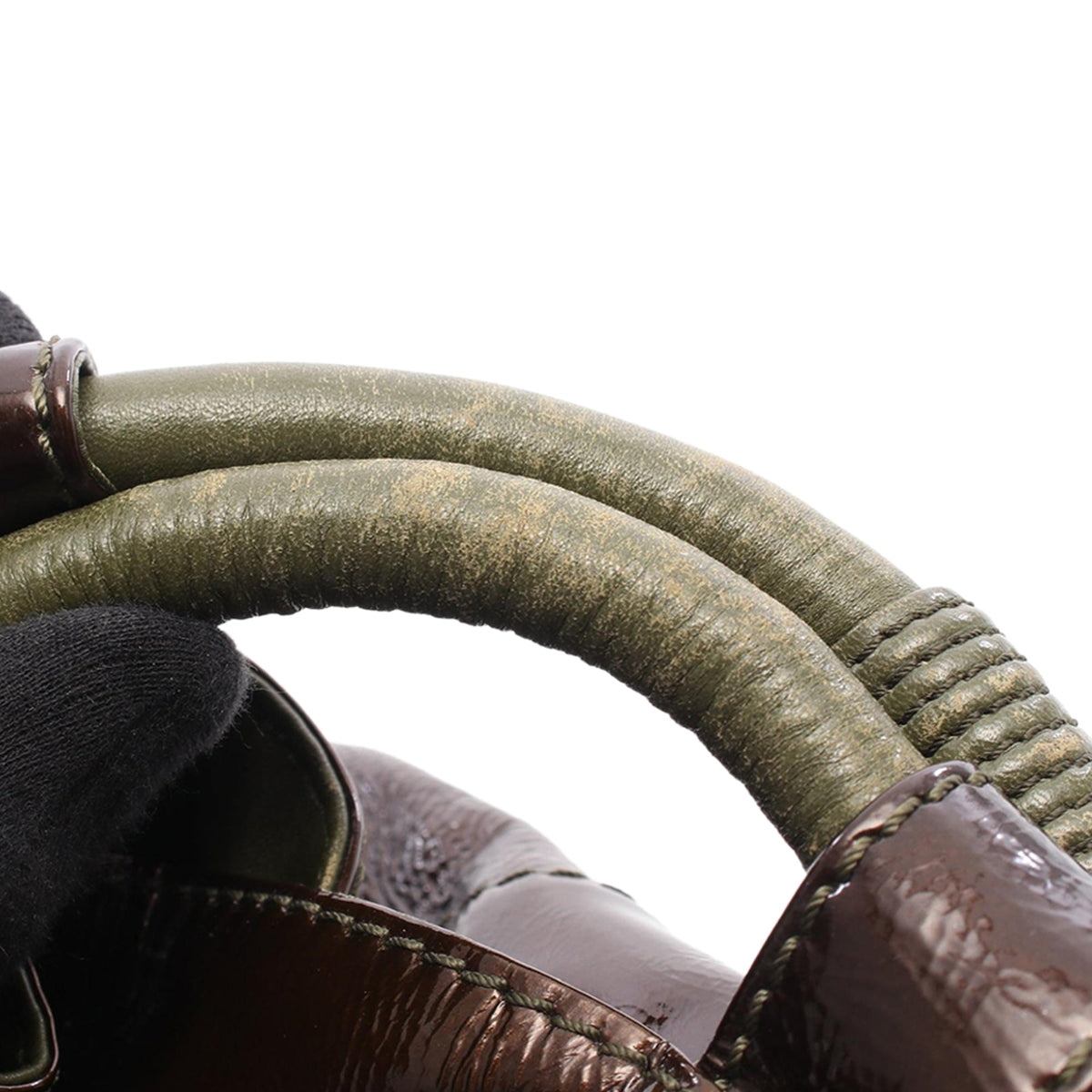 LOEWE Bicolor Patent Aire — Brown