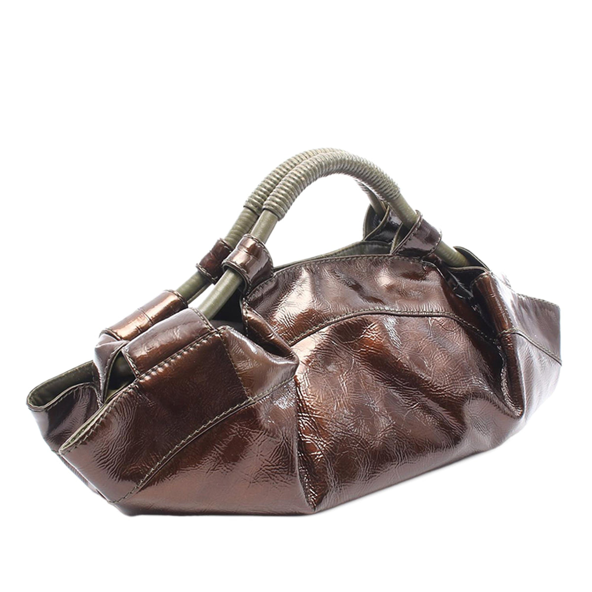 LOEWE Bicolor Patent Aire — Brown