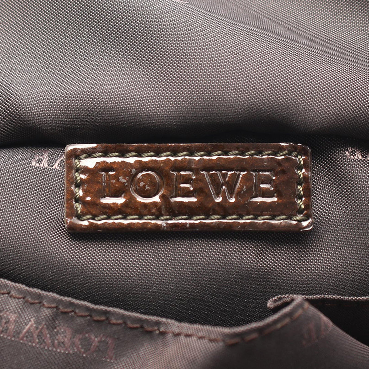 LOEWE Bicolor Patent Aire — Brown