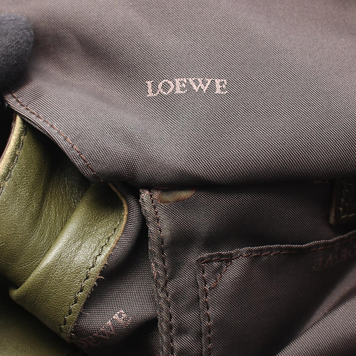 LOEWE Bicolor Patent Aire — Brown