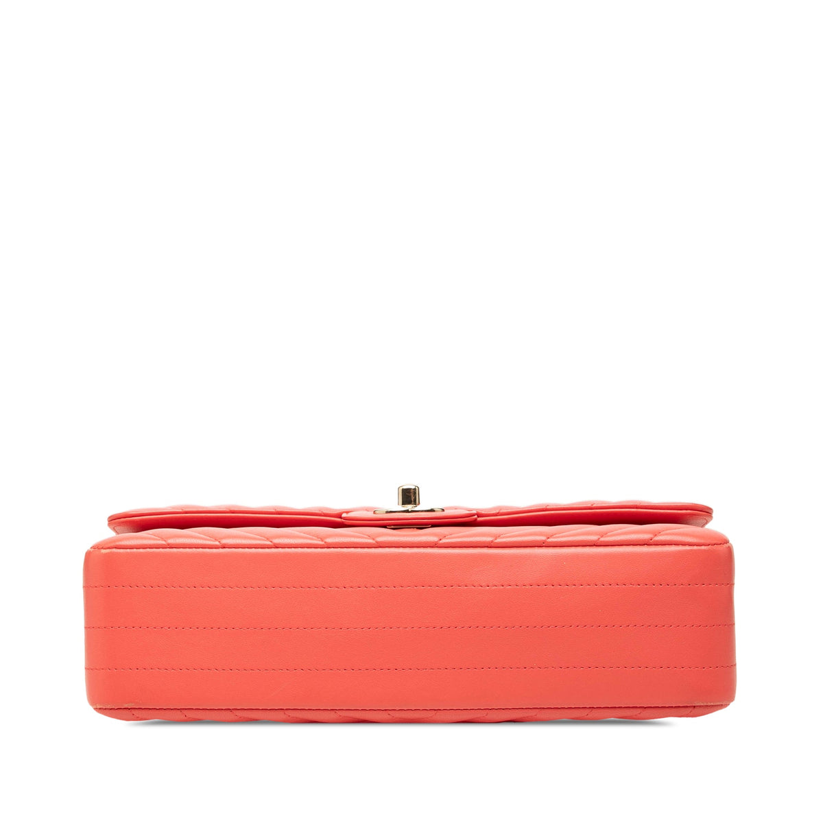 Chanel Medium Classic Chevron Lambskin Double Flap — Pink