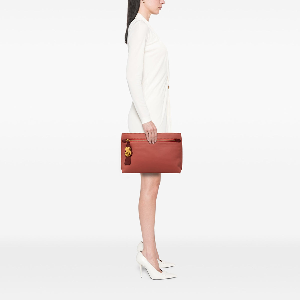 Burberry Bicolor Leather Pendleton Clutch