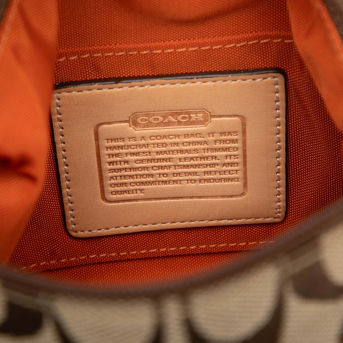 Coach Canvas Signature Sufflette Handbag