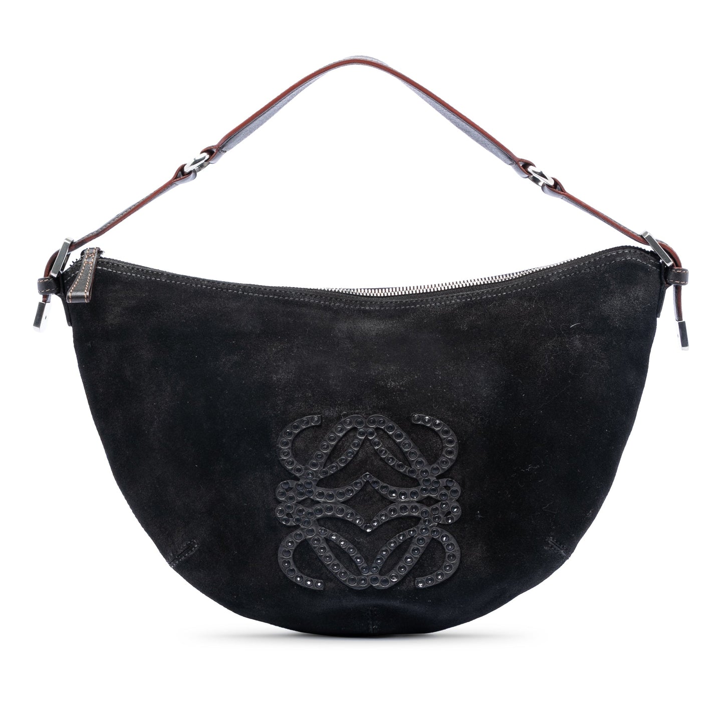 LOEWE Suede Studded Anagram Hobo