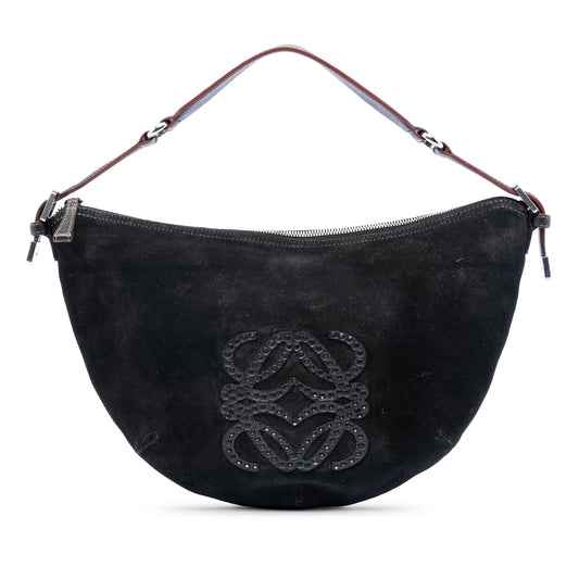 LOEWE Suede Studded Anagram Hobo